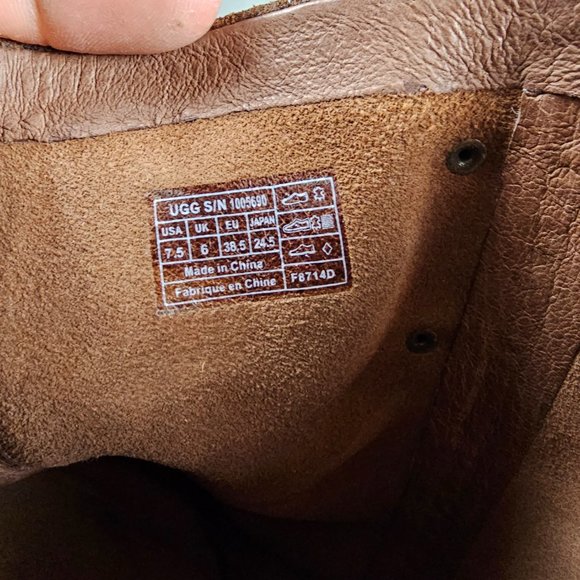 UGG Australia W Dree Boots womens 7.5 suede leather knee high harness - Picture 8 of 12